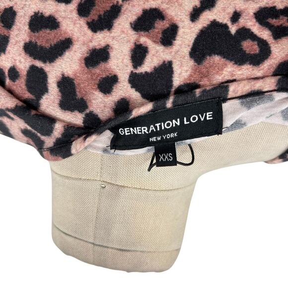 Generation Love Tiffany Classic Leopard Print T-Shirt‎ Mini Dress Size XXS - Picture 14 of 16